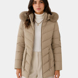 Anéline | Elegant Quilted Puffer Coat