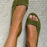 Suede slingback sandals