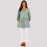 Mira | Long Blouse with a Striking Pattern