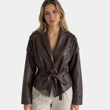 Jolysse | Wrap Coat in Faux Leather
