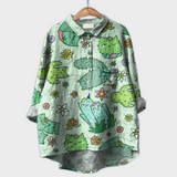 Magdalena - Handmade Women's Blouse with Floral Pattern