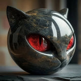 NyxCharm – Mystical Black Cat Head Sculpture
