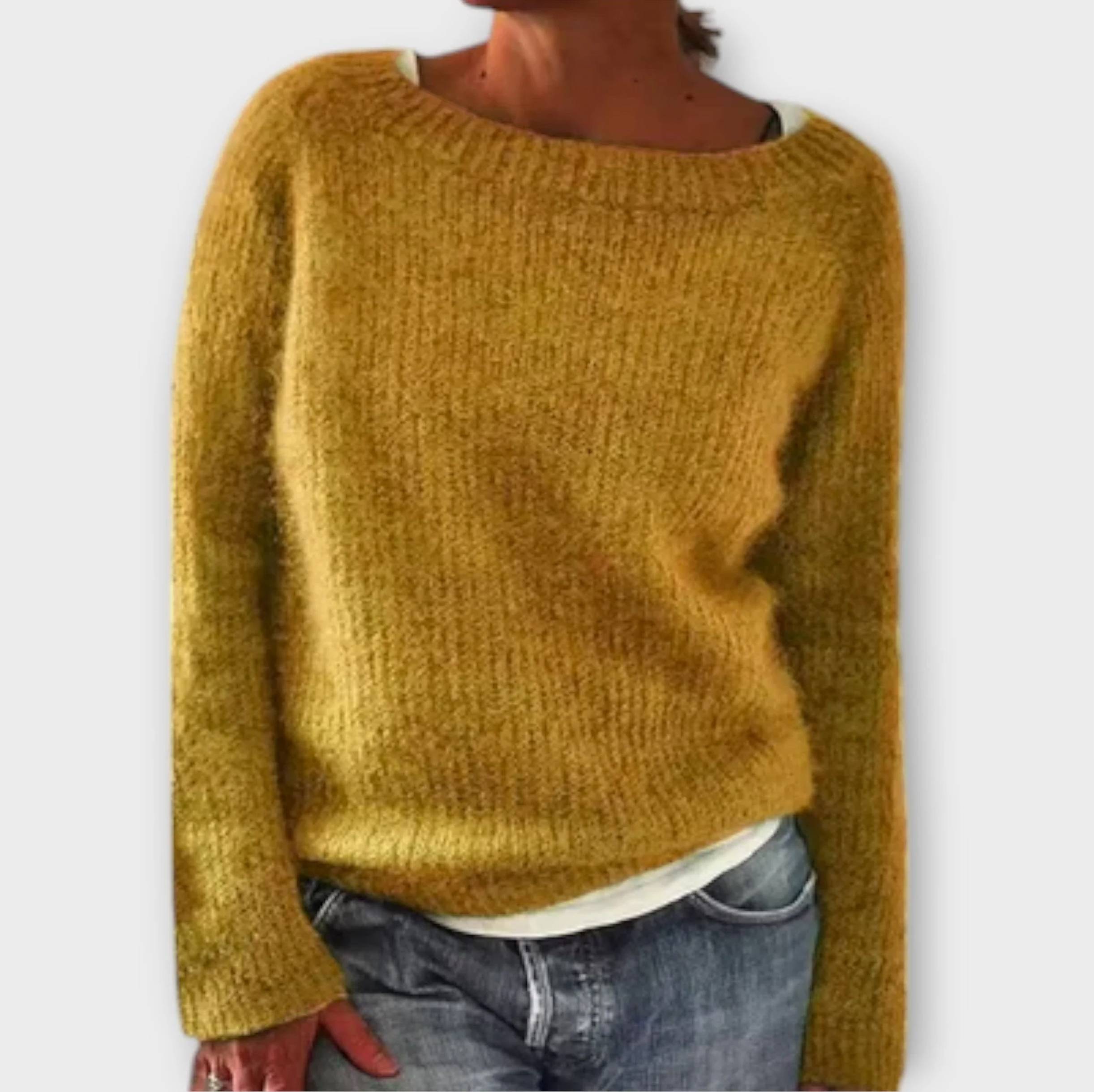 Regine – Shiny Colorless Knit Sweater