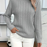 Quinisha – Knit Sweater with Cable Pattern