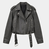 Ambrésia | Washed Faux Leather Jacket for Women