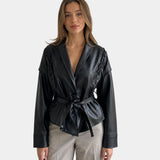 Jolysse | Wrap Coat in Faux Leather