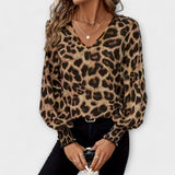 Elegant leopard print blouse