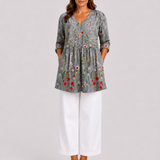 Sloane | Long Blouse with a Striking Pattern