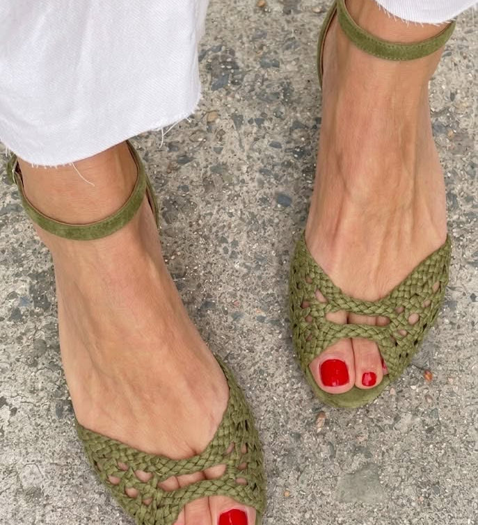 Golden Ankle Strap Sandals