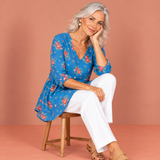 Lucia | Long Blouse with V-Neck