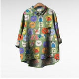 Audrey - Artistic Button-Up Shirt