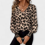 Elegant leopard print blouse