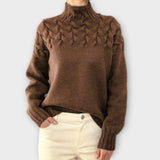 Eva - Women's Knitted Vest with Cable Pattern