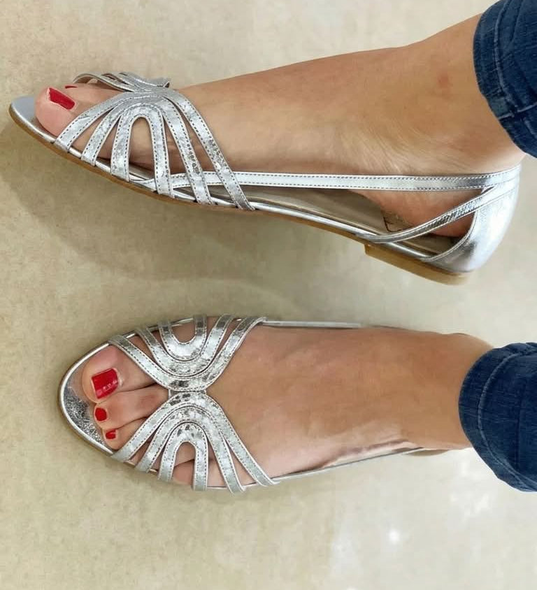 Metallic Shimmer Sandals