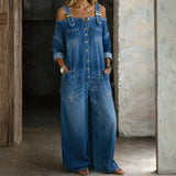 Vappu - Denim Overalls with Bare Shoulders