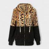Lea - Leopard Print Fleece Jacket