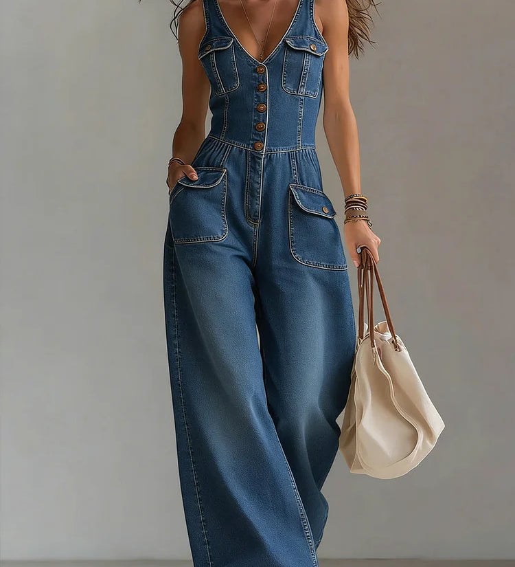 Riikka - Relaxed Denim Overalls