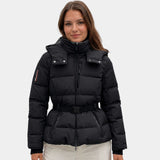 Eléanne | Black Puffer Coat with Belt