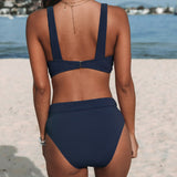 Kerttu | Solid High-Waisted Swimsuit