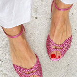 Golden Ankle Strap Sandals
