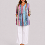 Noa | Long Blouse with a Striking Pattern