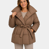 Alixène | Women's Quilted Jacket with Waist Belt