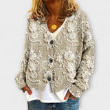 Stella - Floral Patterned Knit Cardigan