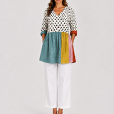 Nola | Long Blouse with a Striking Pattern