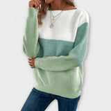 Clara - Stylish Three-Color Patchwork Knit