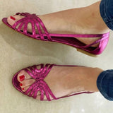 Metallic Shimmer Sandals