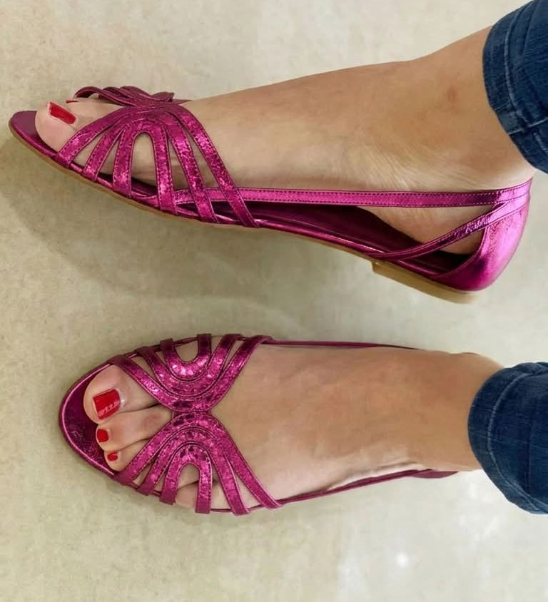 Metallic Shimmer Sandals