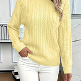 Quinisha – Knit Sweater with Cable Pattern