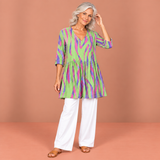 Lyla | Long Blouse with V-Neck