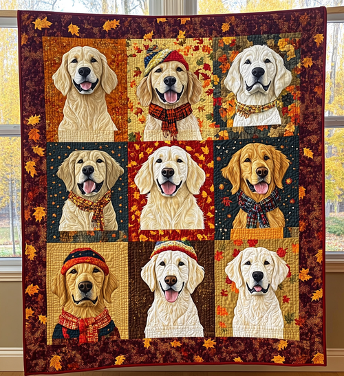 Autumn Retriever Charms Blanket