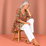 Amaia | Long Blouse with V-Neck