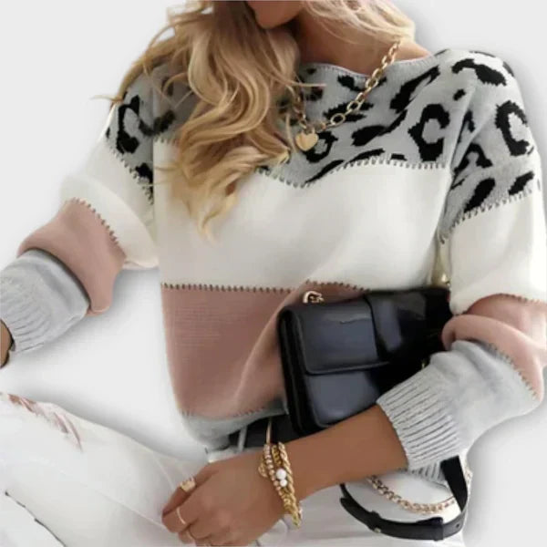 Sandra - Leopard Pattern Knit Cardigan