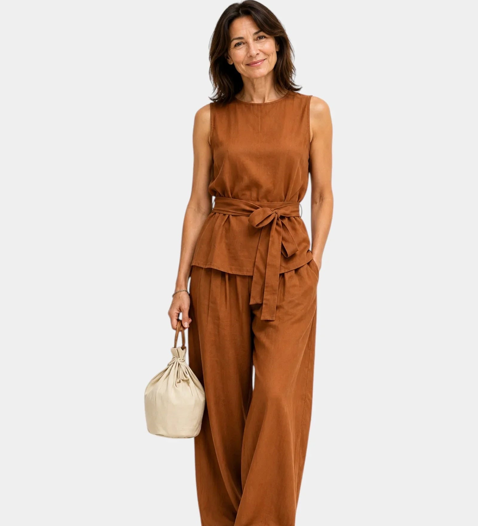 Iseultine | Ensemble deux pièces avec haut sans manches et pantalon