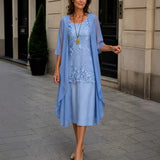 Mahélia | Elegant Chiffon Two-Piece Dress