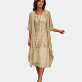 Mahélia | Elegant Chiffon Two-Piece Dress