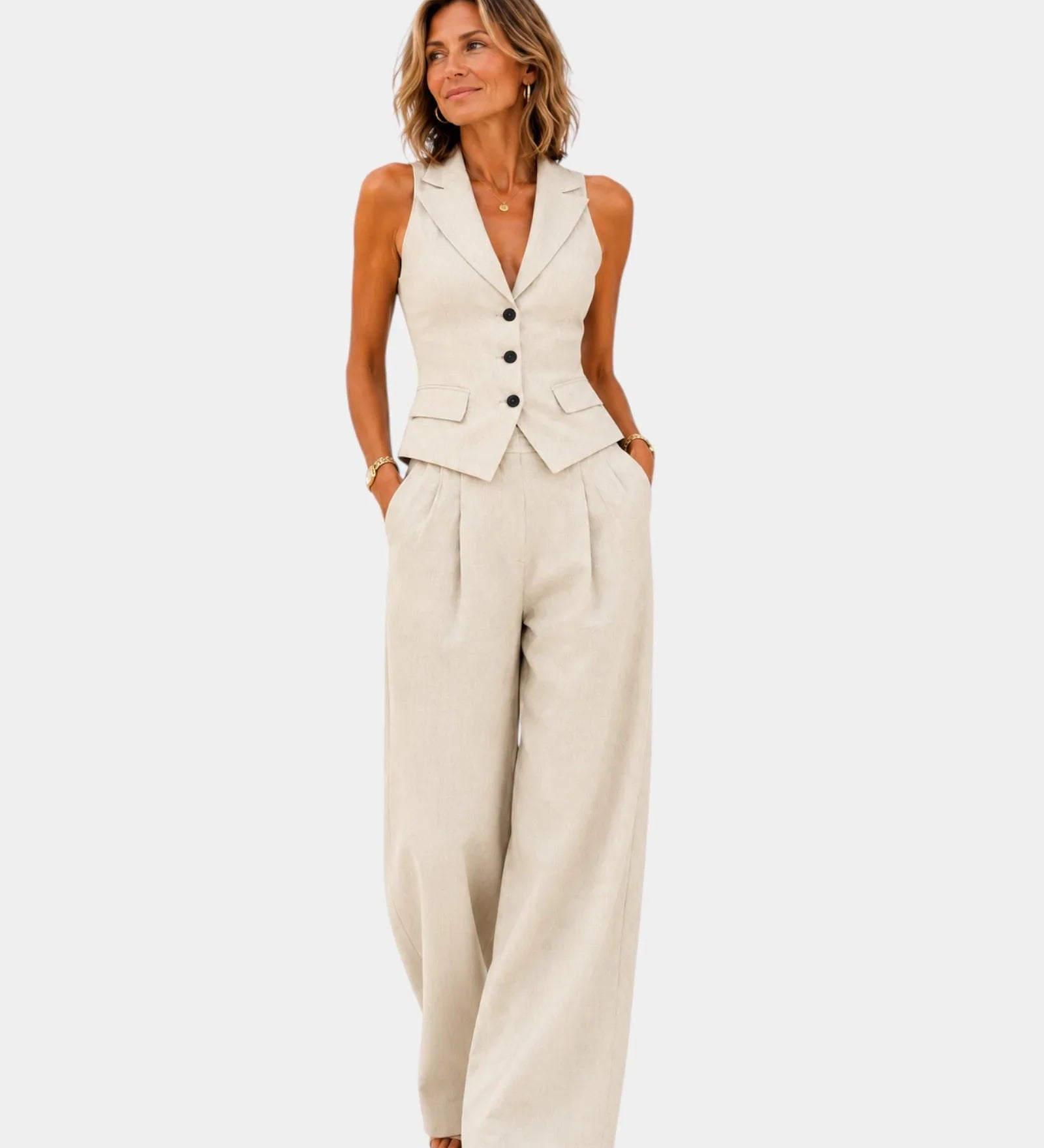 Clarine | Pants and Vest Set