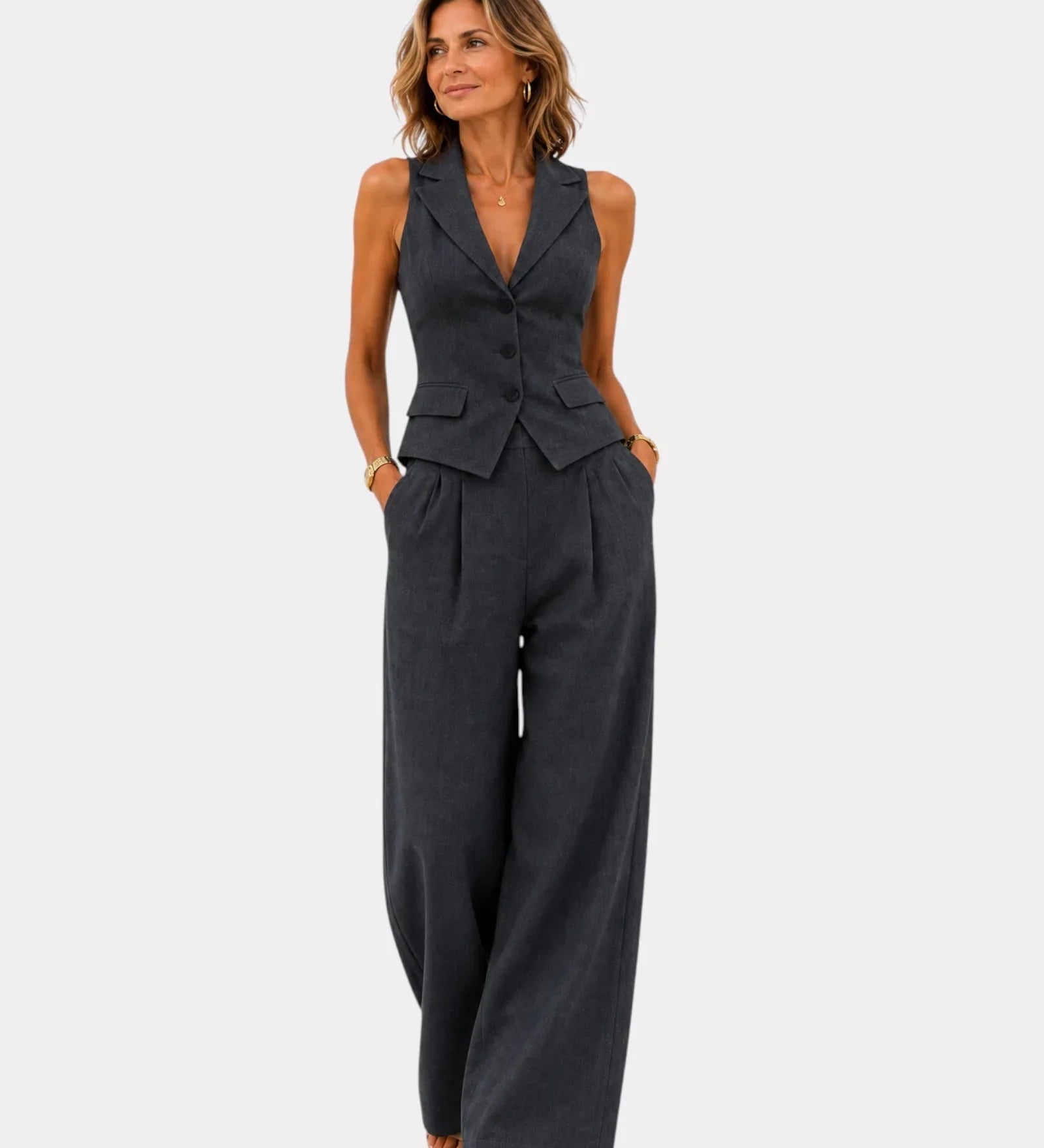 Clarine | Pants and Vest Set