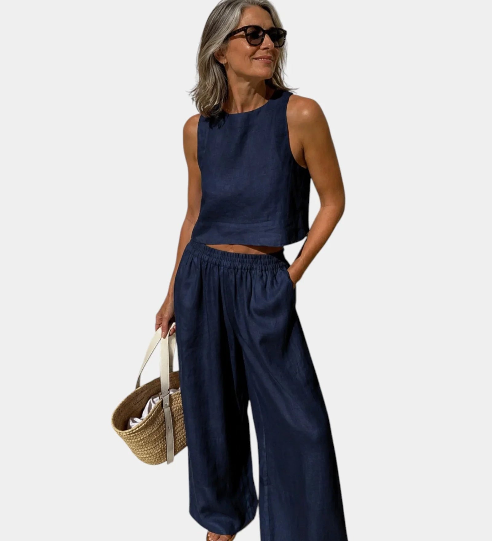 Scheherazade | Cotton and Linen Blouse and Pants Set