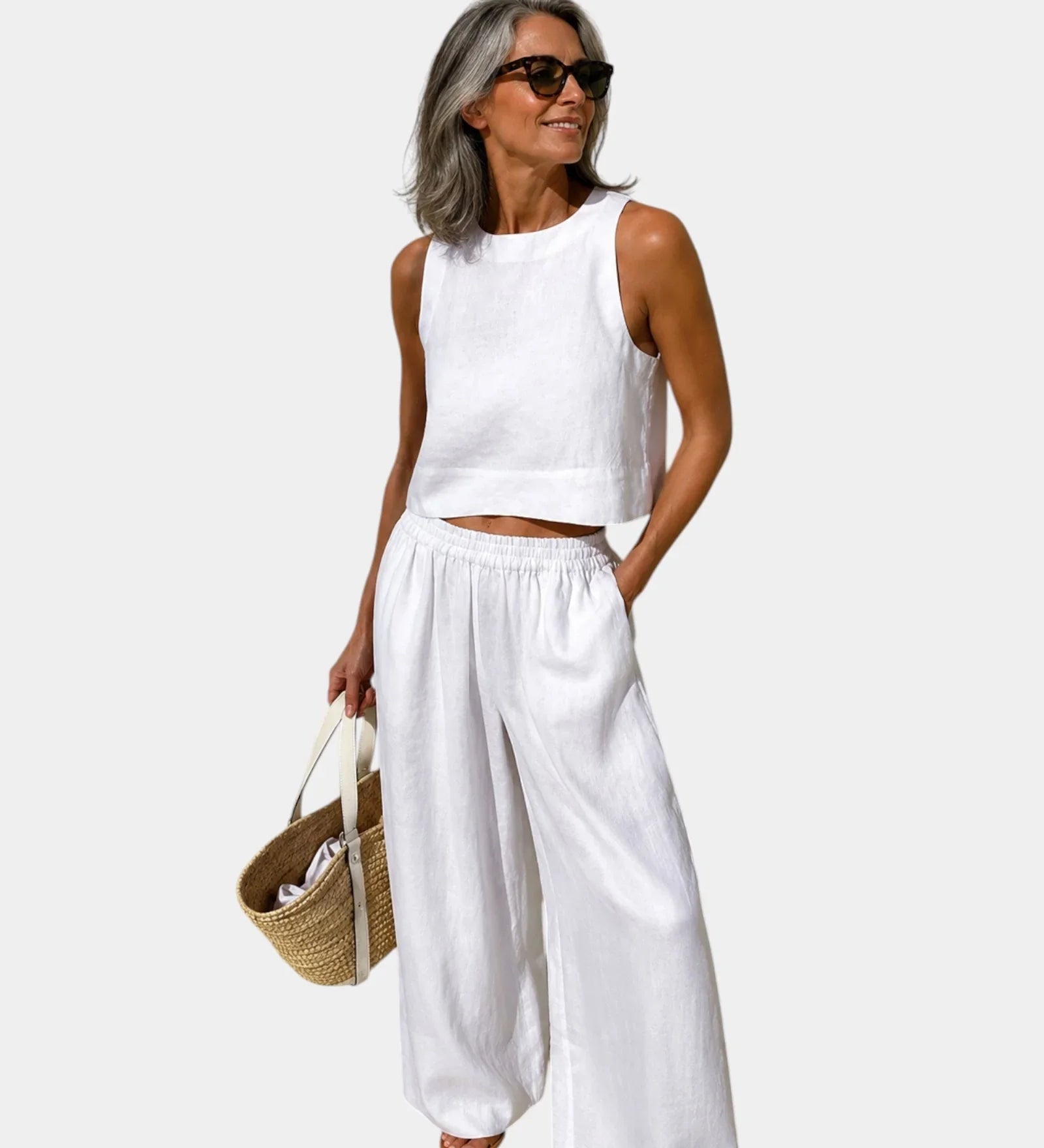 Scheherazade | Cotton and Linen Blouse and Pants Set