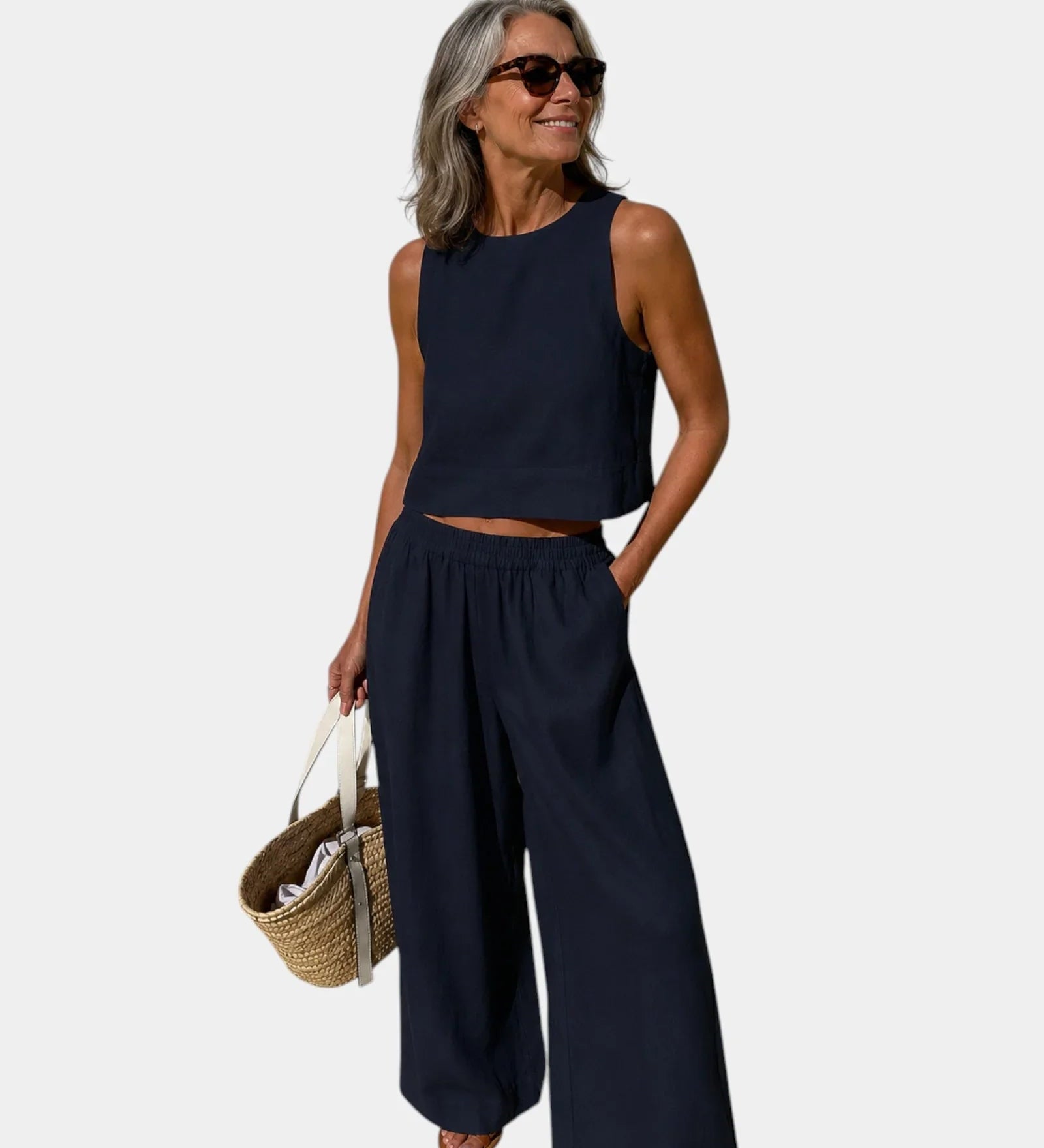 Scheherazade | Cotton and Linen Blouse and Pants Set