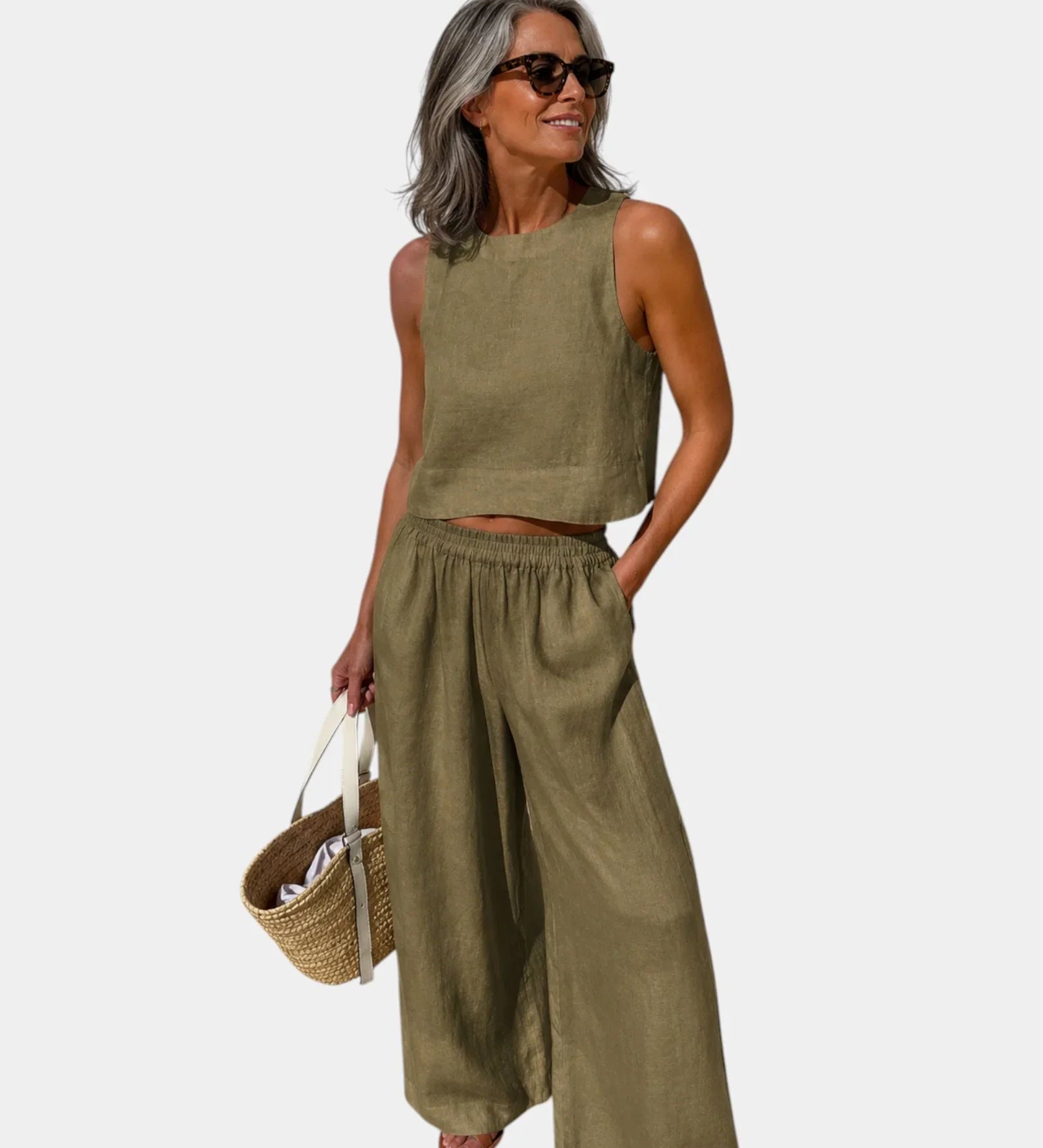 Scheherazade | Cotton and Linen Blouse and Pants Set