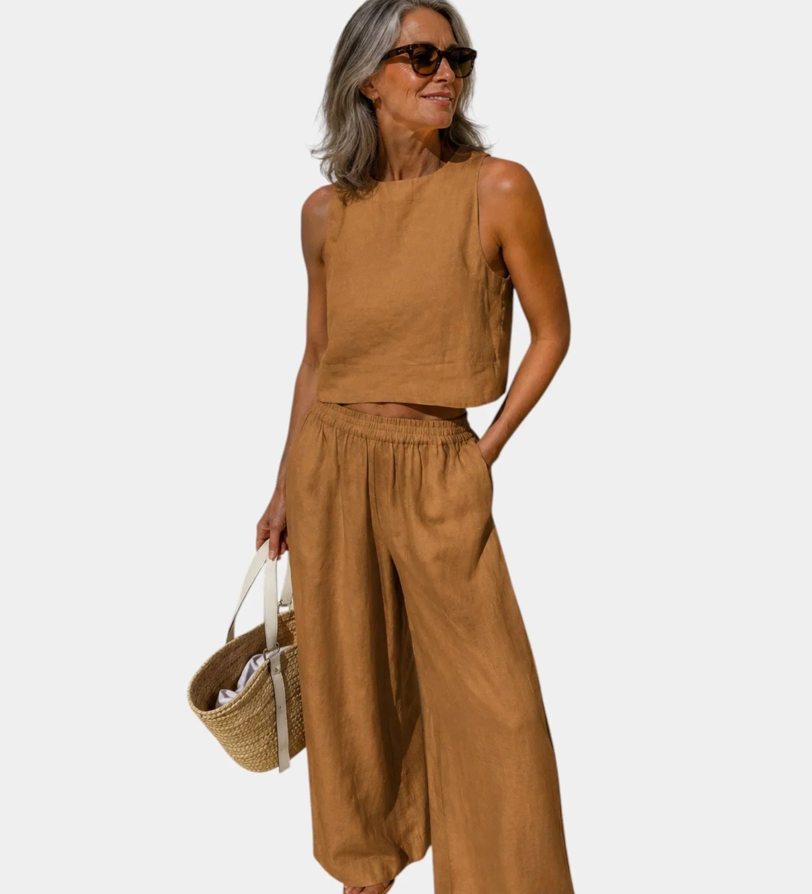 Scheherazade | Cotton and Linen Blouse and Pants Set
