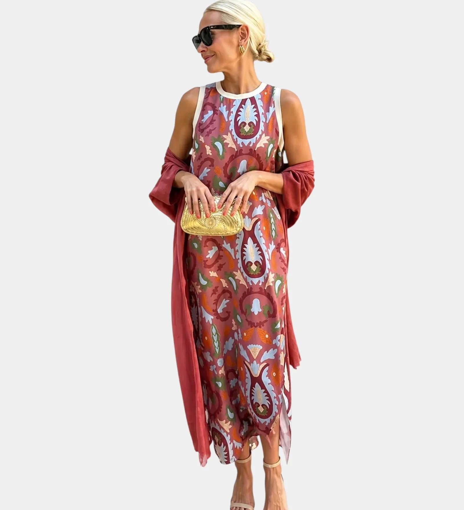 Lynette | Ensemble avec robe et gilet léger