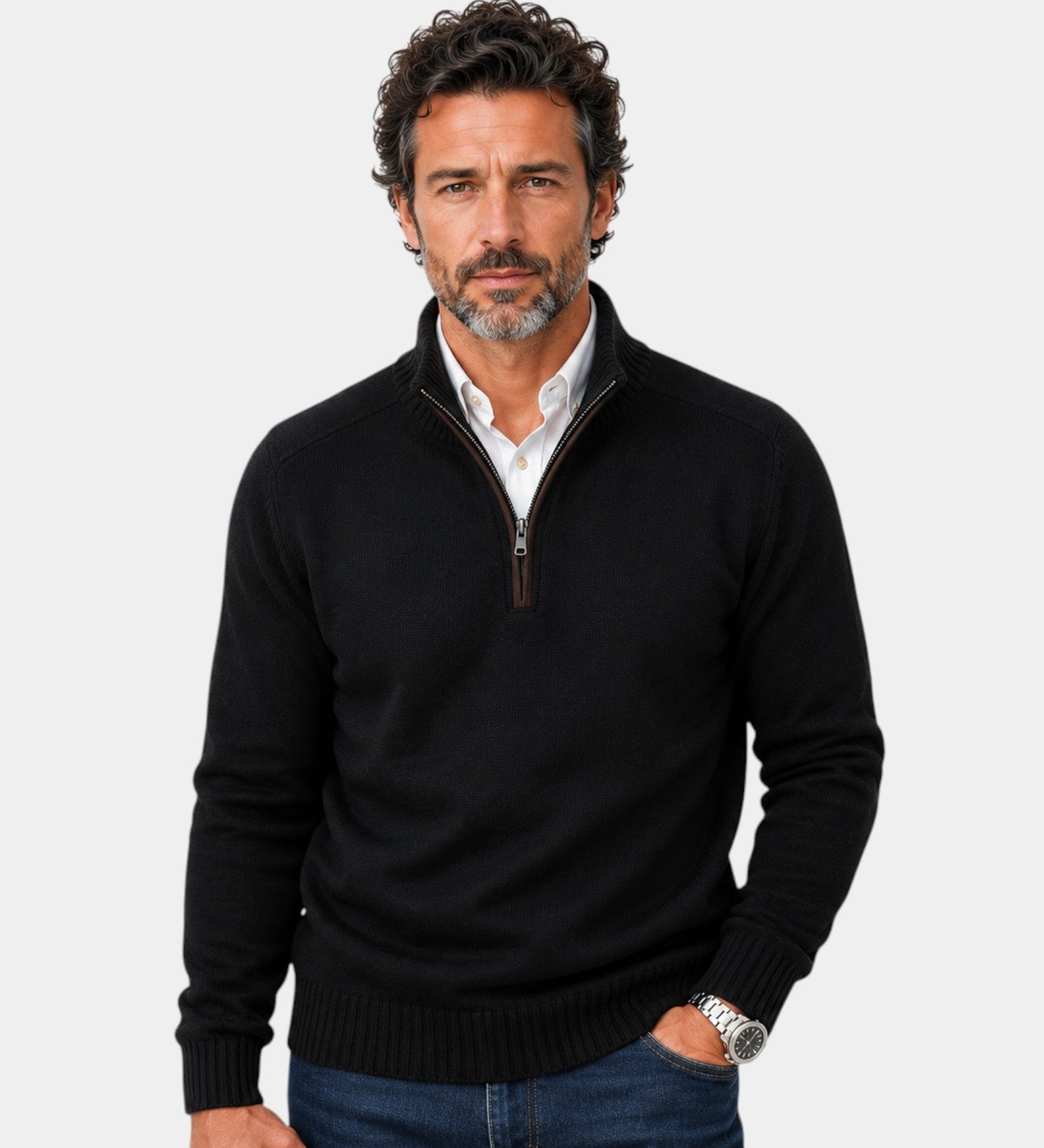Malik | Elegant Zip Sweater