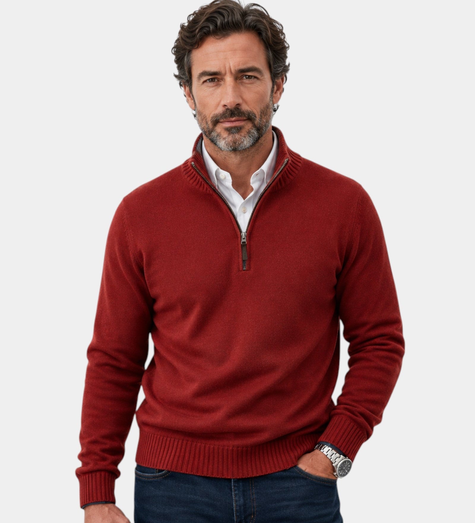 Malik | Elegant Zip Sweater