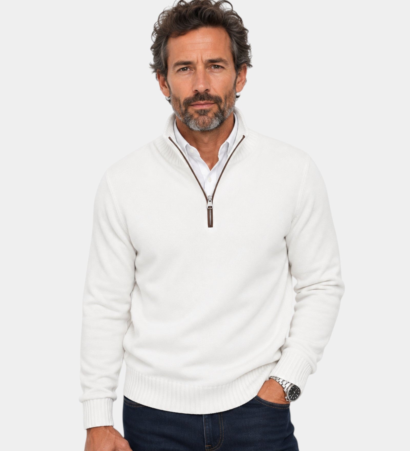 Malik | Elegant Zip Sweater